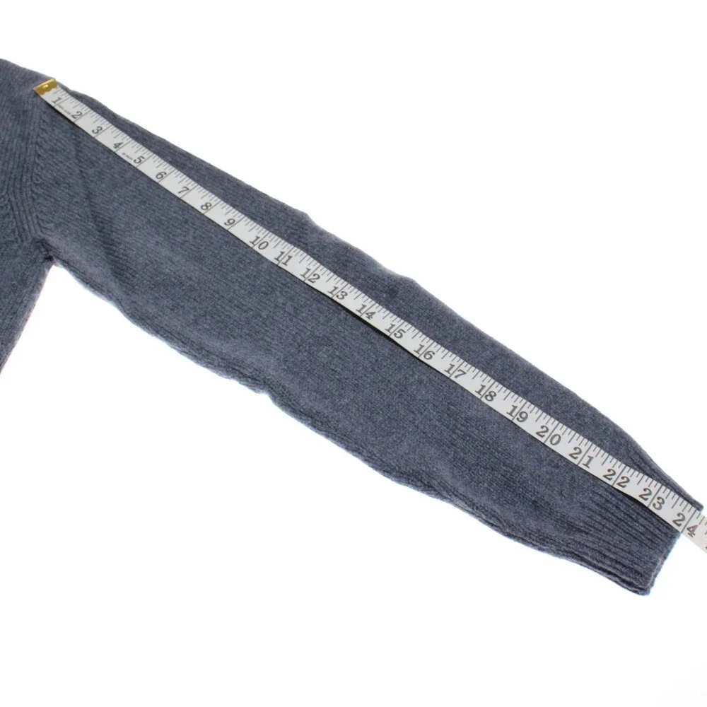 Luciano Barbera NWT Collared Knit Sweater Size 52 (US L) in Blue 100% Cashmere